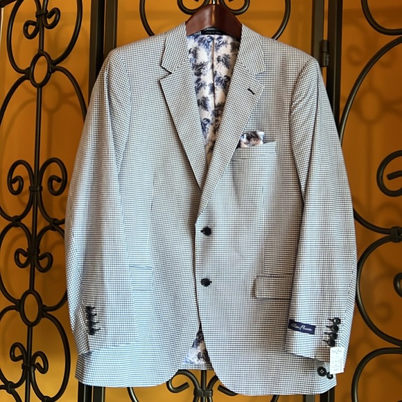 Alan Flusser Other - ALAN FLUSSER Gingham Plaid Paisley Blazer